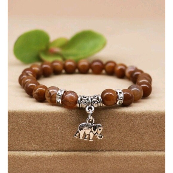 Elephant (Charm Beaded)-(Yoga)-(Bracelet)-(New)-(Bracelet Size Pictured)-$30.00 - Picture 5 of 5